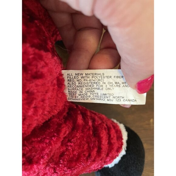 Santa Claus Plush 12" Red Velvet Suit White Trim Plaid Sack Holiday Decor - Picture 7 of 7